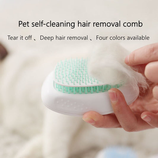 Cat Pet Cleaning Brush One-click Hair Removal