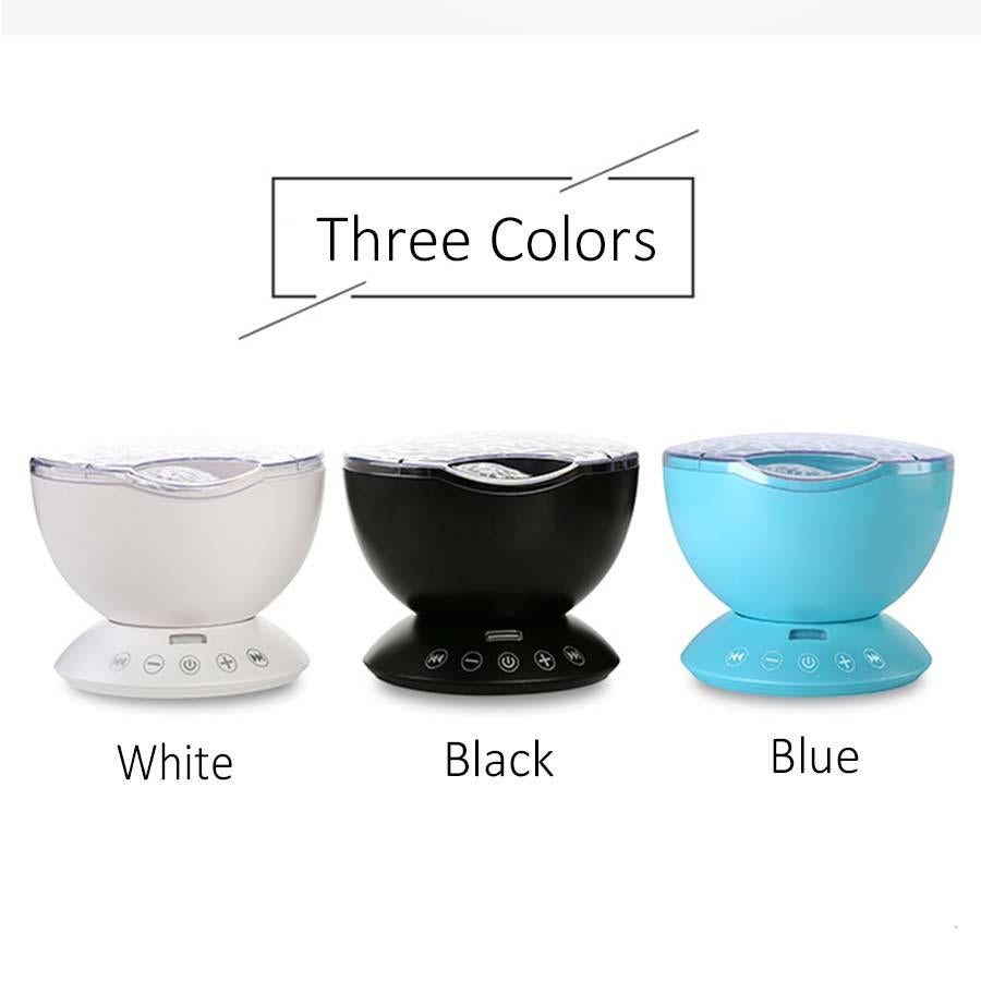 7 Color LED Night Lights Star Remote Control Wave Projector