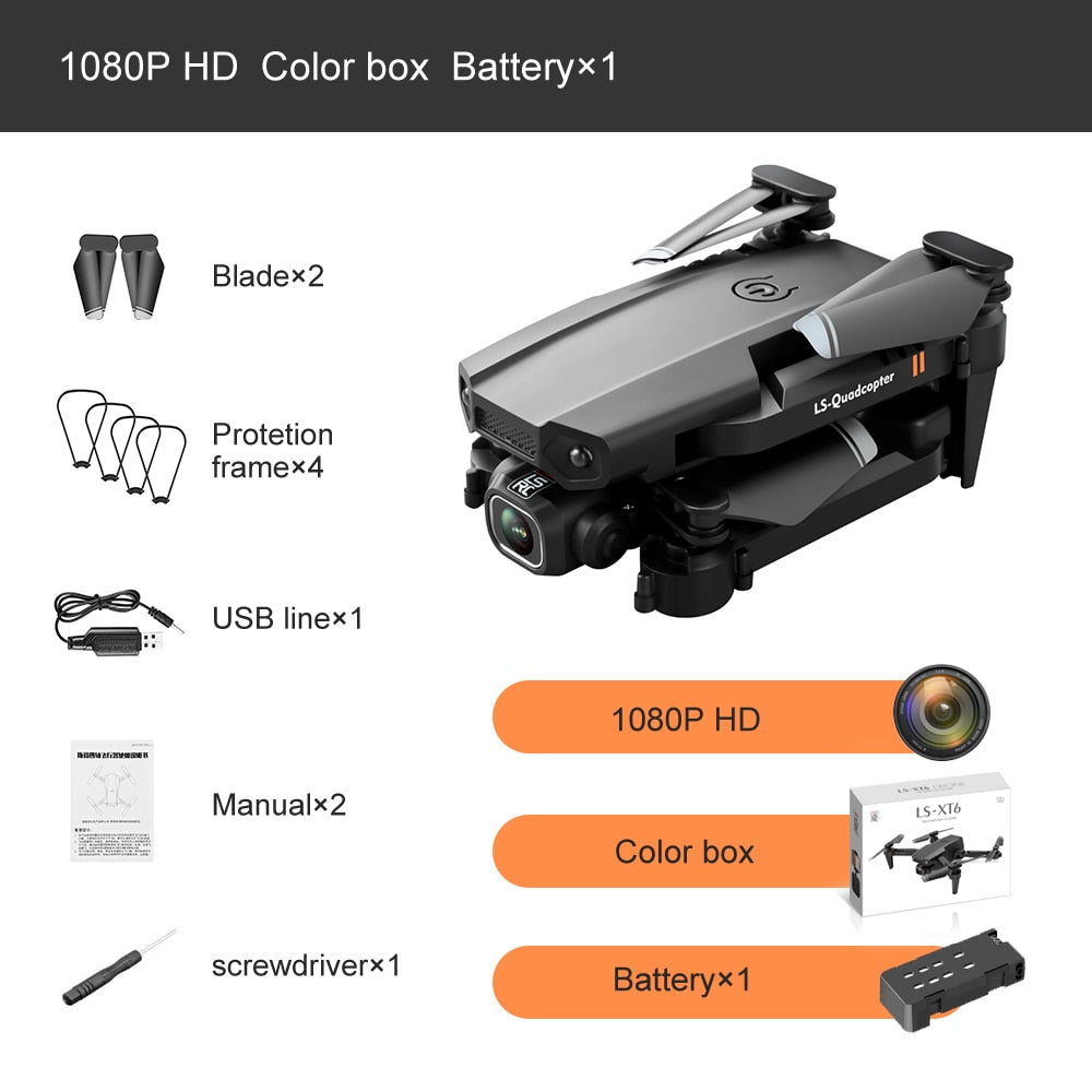 Single camera 1080P aerial shot FPV remote control quadcopter