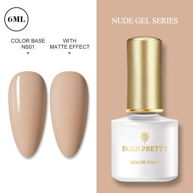 BORN PRETTY Nail Gel 6ml Eggshell Gel Nail Polish Transparent Gel & Special Black Material Nail Gel With Any Color Base