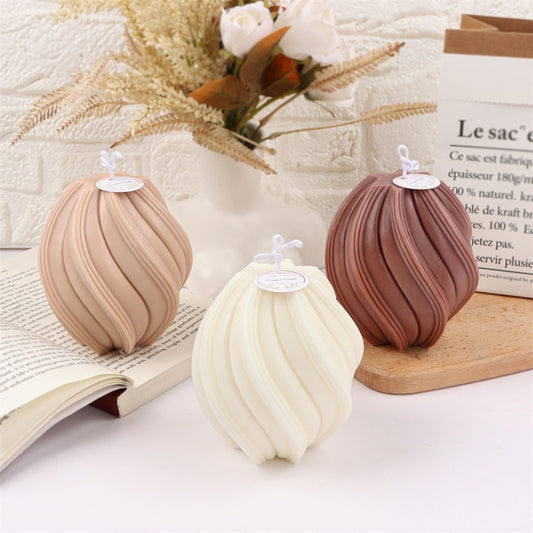 Rotating Geometric Columnar Candle Silicone Mold DIY Abstract Art Soap Resin Gypsum Mould Scented Candles Gift Crafts Home Decor