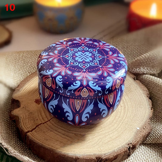 20 Kinds Scented Candles Flower Candle Tinplate Box Scented Candles Wedding Gift Home Decoration Vintage Dried Flowers