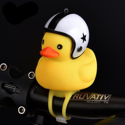 Cute Duck with Wind Helmet Bicycle Accessories Car Décor