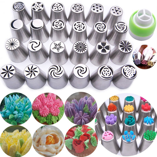 25PCS Cake Nozzles Russian Tips Tulip