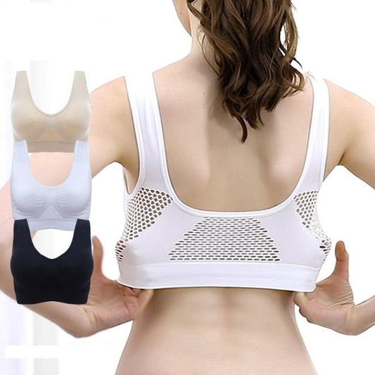 Jerrinut Plus Size Seamless Cotton Breathable Wireless With Pads Push Up Bra