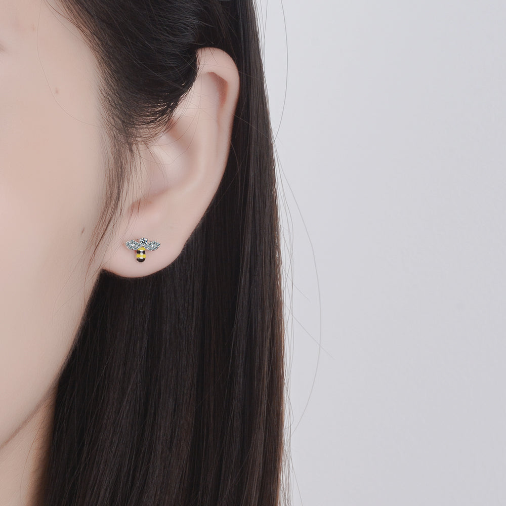 Lovely Asymmetric Zircon Crystal Earrings