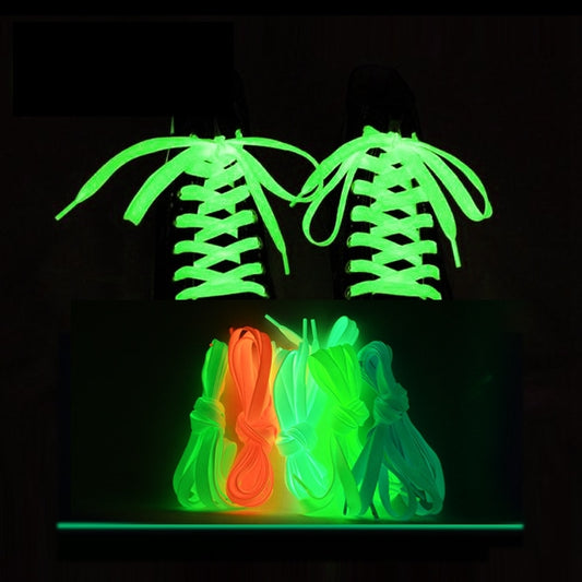 Glow In The Dark Luminous Flat Sneakers Canvas Shoe Laces