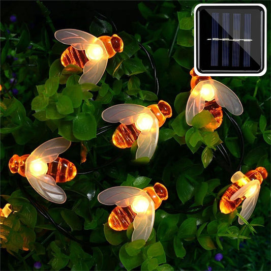 Solar Powered Honeybee Design LED Fairy Lights 20 - 50 LEDs