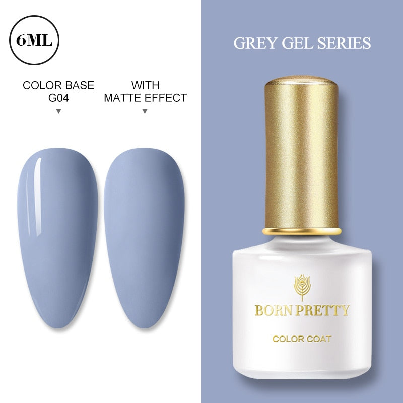 BORN PRETTY Nail Gel 6ml Eggshell Gel Nail Polish Transparent Gel & Special Black Material Nail Gel With Any Color Base