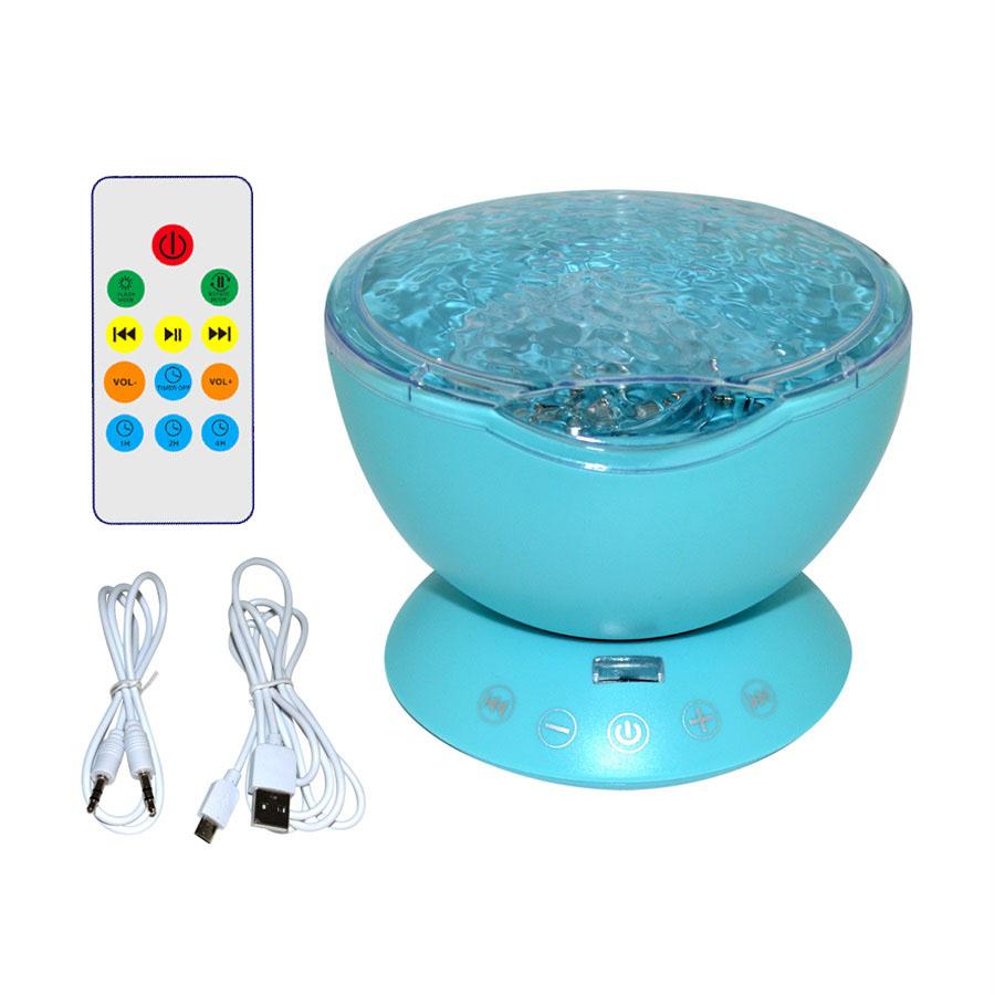 7 Color LED Night Lights Star Remote Control Wave Projector