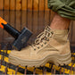 Men's Safety Shoes Anti-smashing Work Boots Cowhide Welder Steel Toe Shoes