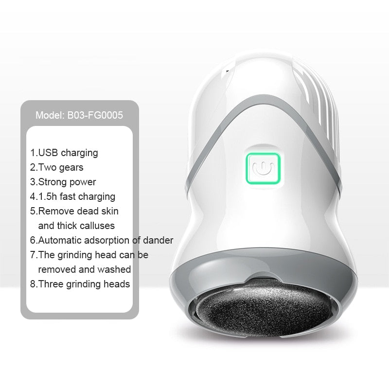 Rechargeable Foot Files Clean Tools for Hard Cracked Skin