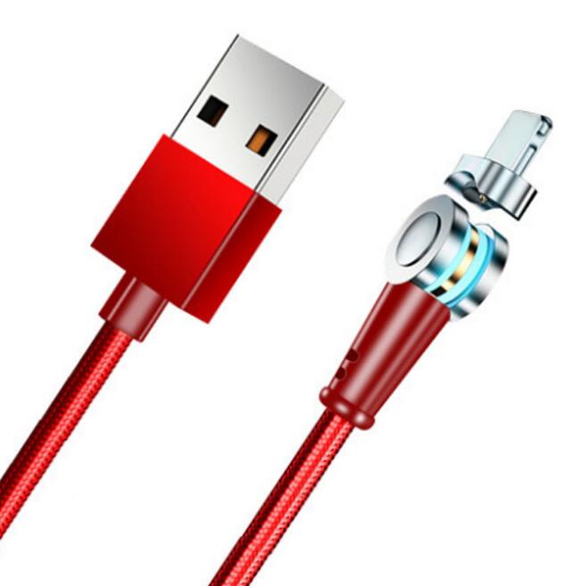 Rotate 180 degree Magnetic USB Cable 5A Fast Charging USB C Charger Micro USB Type C Cable