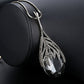 Long Necklaces for Women Fashion Gray Crystal Choker Collier Femme Statement Necklaces & Pendants Accessories