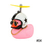 Cute Duck with  Wind Helmet Bicycle Accessories Car Décor