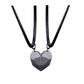 2 PCs Lover Heart Distance Paired Pendant Projection Necklaces