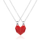 2 PCs Lover Heart Distance Paired Pendant Projection Necklaces