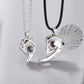 2 PCs Lover Heart Distance Paired Pendant Projection Necklaces