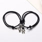 2 PCs Lover Heart Distance Paired Pendant Projection Necklaces