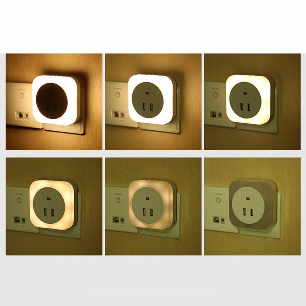 1 Pc LED Night Light with Double USB