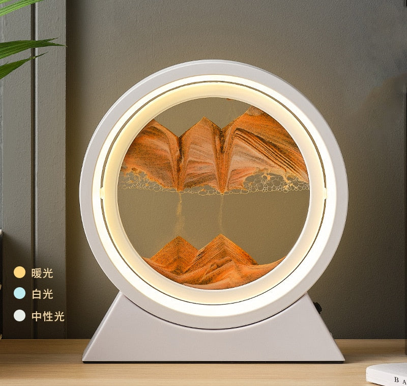 LED Light Creative Quicksand Table Lamp