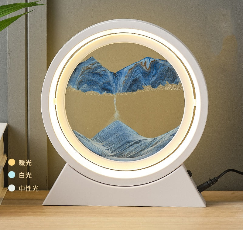LED Light Creative Quicksand Table Lamp