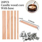 105PCS/Set Smokeless Scented Candle Wicks Soy Wax Core Wood Cotton Core Kerosene Lamp Wax Line Wood Candles Making Accessories