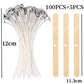 105PCS/Set Smokeless Scented Candle Wicks Soy Wax Core Wood Cotton Core Kerosene Lamp Wax Line Wood Candles Making Accessories