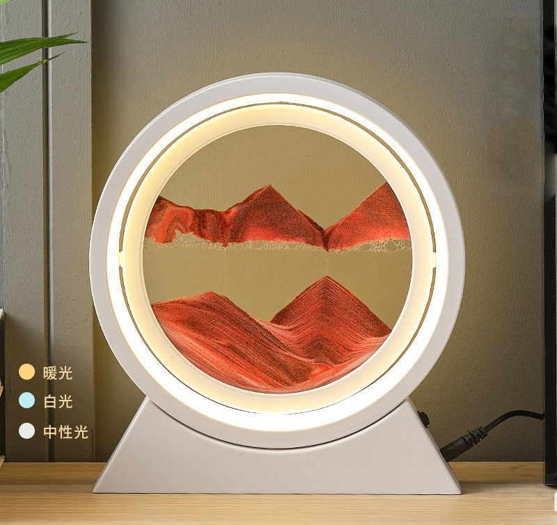LED Light Creative Quicksand Table Lamp