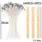 105PCS/Set Smokeless Scented Candle Wicks Soy Wax Core Wood Cotton Core Kerosene Lamp Wax Line Wood Candles Making Accessories
