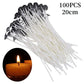 105PCS/Set Smokeless Scented Candle Wicks Soy Wax Core Wood Cotton Core Kerosene Lamp Wax Line Wood Candles Making Accessories