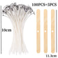105PCS/Set Smokeless Scented Candle Wicks Soy Wax Core Wood Cotton Core Kerosene Lamp Wax Line Wood Candles Making Accessories