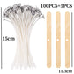 105PCS/Set Smokeless Scented Candle Wicks Soy Wax Core Wood Cotton Core Kerosene Lamp Wax Line Wood Candles Making Accessories