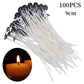 105PCS/Set Smokeless Scented Candle Wicks Soy Wax Core Wood Cotton Core Kerosene Lamp Wax Line Wood Candles Making Accessories