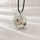2 PCs Lover Heart Distance Paired Pendant Projection Necklaces