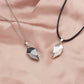 2 PCs Lover Heart Distance Paired Pendant Projection Necklaces