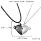 2 PCs Lover Heart Distance Paired Pendant Projection Necklaces