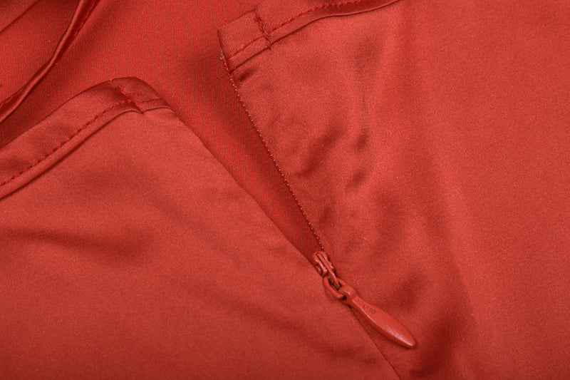 Dulzura neon satin lace up women bodycon sleeveless backless elegant Dress