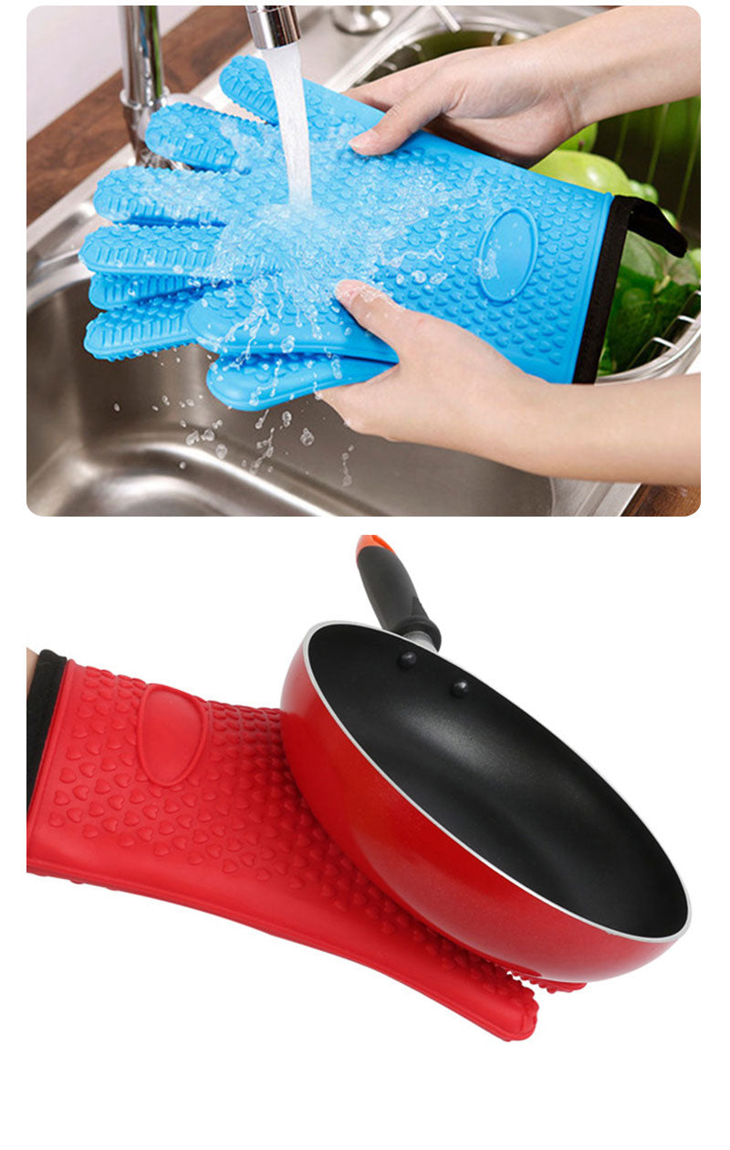 2PC Long Length Silicone Glove For Oven