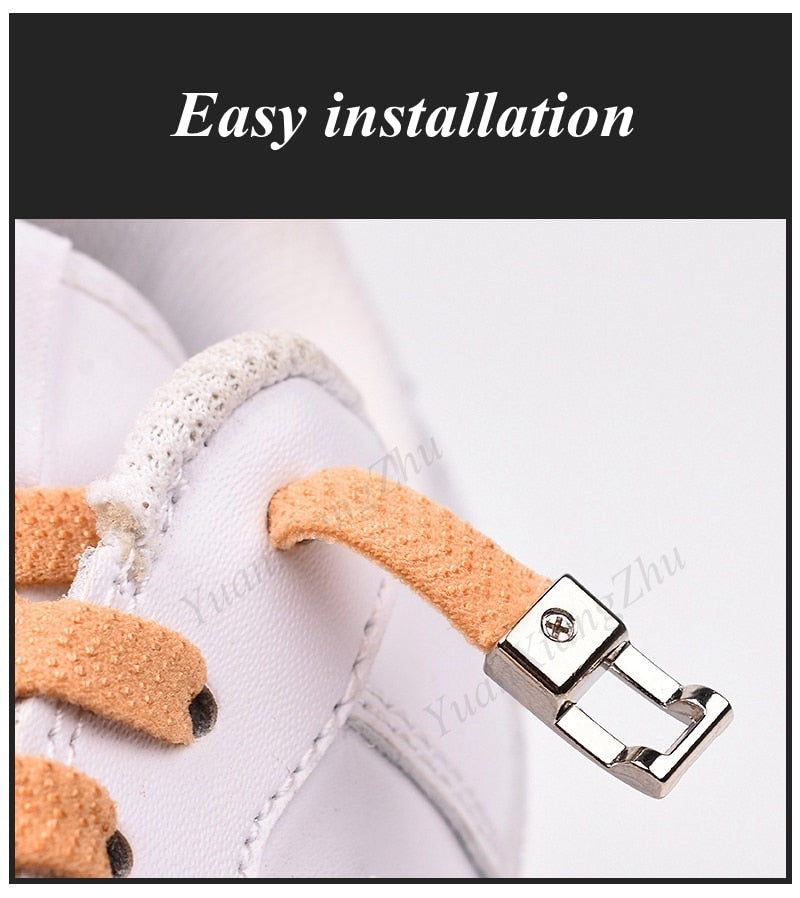 New Elastic Cross buckle No Tie Shoe laces