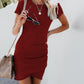 Sexy Dresses Women Summer Mini Dress  Short Sleeve Solid Bodycon Slim Party Dress