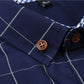 Men's Plaid Cotton Dress Shirts High Quality
