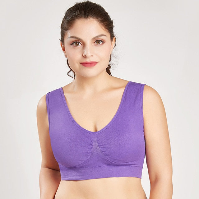 Bras For Women Plus Size Seamless Bra With Pads Easy Comfort Bra