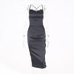 Dulzura neon satin lace up women bodycon sleeveless backless elegant Dress