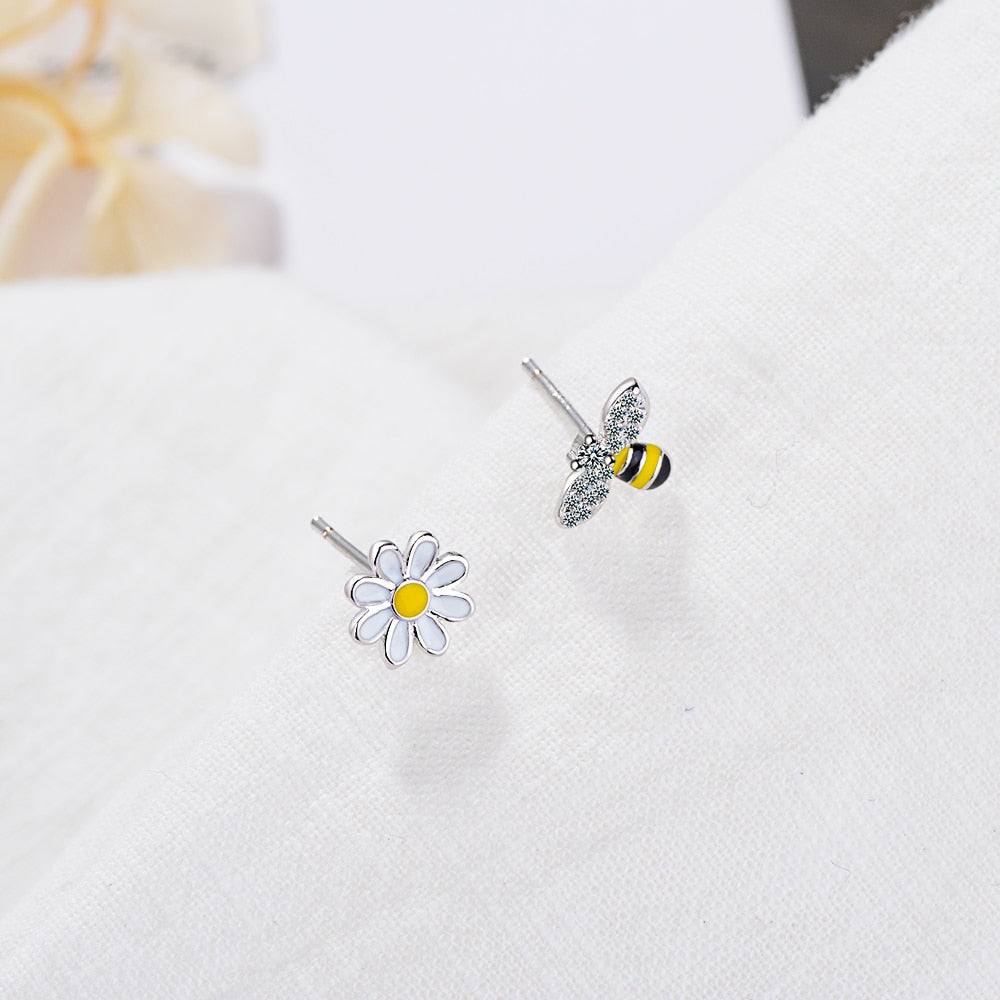 Lovely Asymmetric Zircon Crystal Earrings