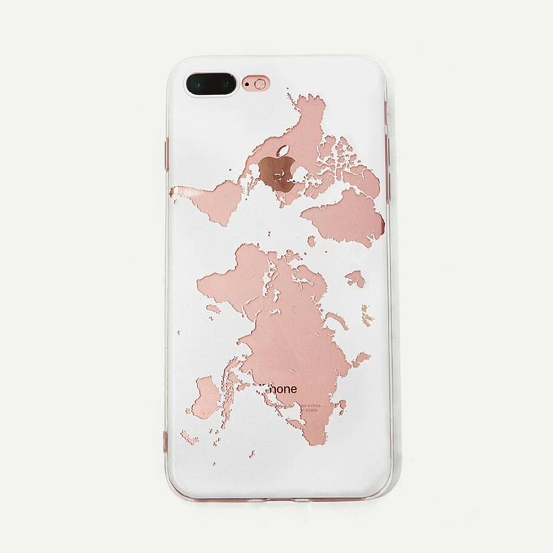 Luxury World Map Travel Soft TPU Phone Case