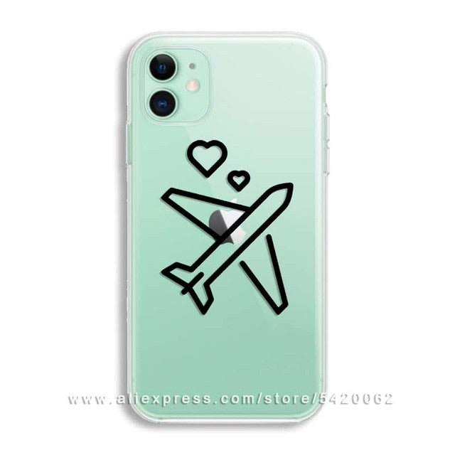 Luxury World Map Travel Soft TPU Phone Case