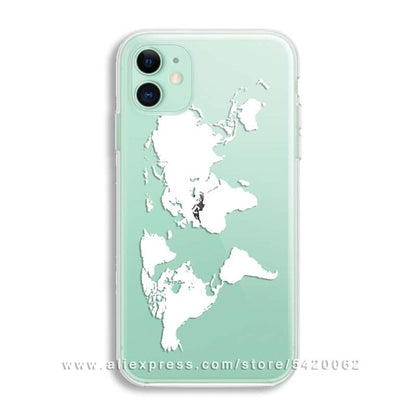 Luxury World Map Travel Soft TPU Phone Case