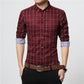Men's Plaid Cotton Dress Shirts High Quality