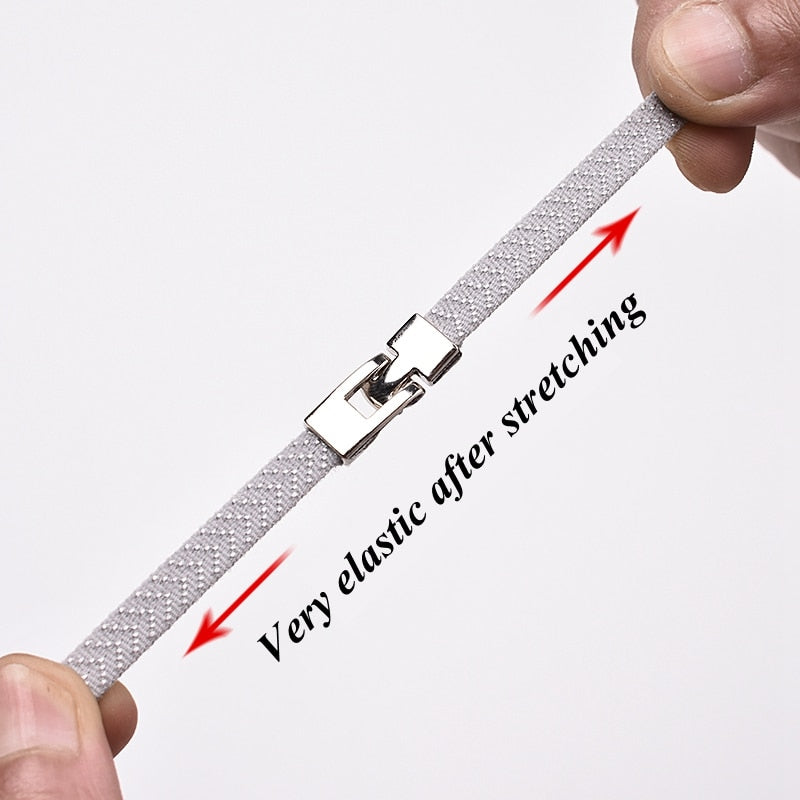 New Elastic Cross buckle No Tie Shoe laces